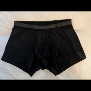 Mens Lululemon Compression Boxer Brief Shorts Black XL